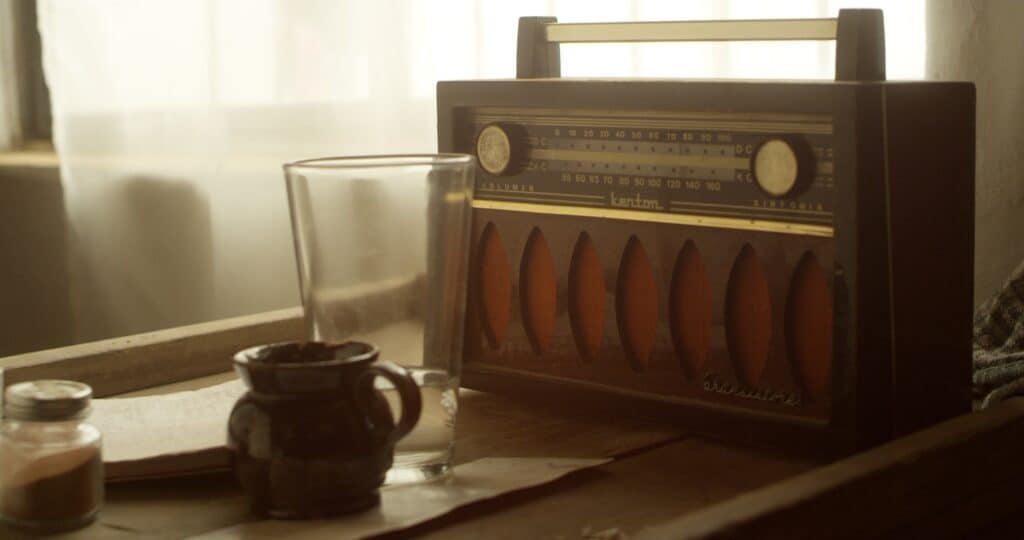Une ancienne radio portable