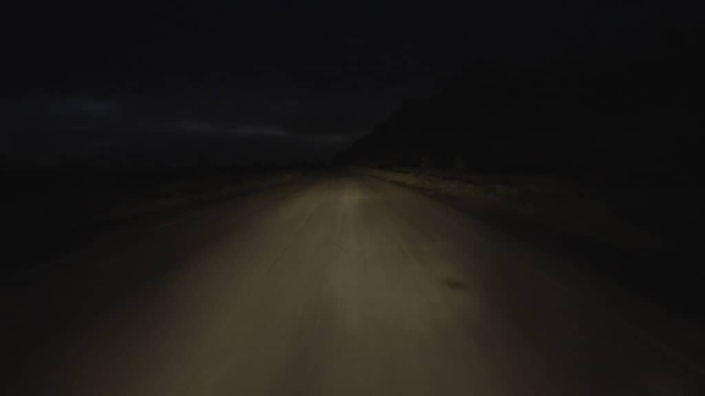 Dark gloomy road